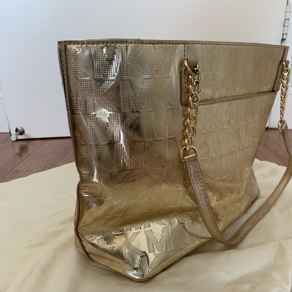 Gold metallic Michael Kors bag - Picture 5 of 7